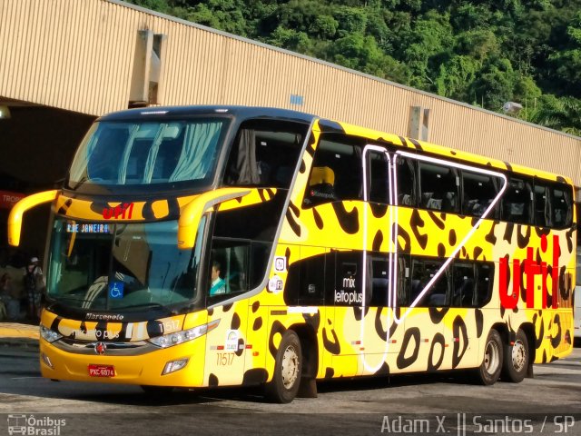 UTIL - União Transporte Interestadual de Luxo 11517 na cidade de Santos, São Paulo, Brasil, por Adam Xavier Rodrigues Lima. Número da foto: #4171623.