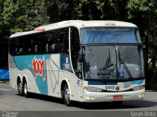 Auto Viação 1001 2412 na cidade de São Paulo, São Paulo, Brasil, por Gean Brito. ID da foto: 4171972.