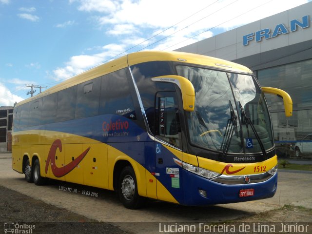 Coletivo Transportes 1512 na cidade de Caruaru, Pernambuco, Brasil, por Luciano Ferreira de Lima Júnior. ID da foto: 4174735.