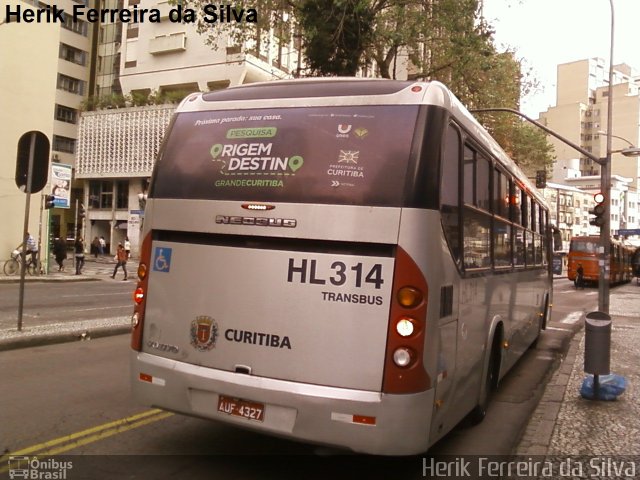 Auto Viação Redentor HL314 na cidade de Curitiba, Paraná, Brasil, por Herik Ferreira da Silva. ID da foto: 4174366.