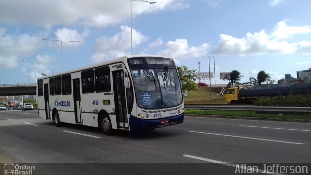 Empresa de Transportes Nossa Senhora da Conceição 4515 na cidade de Natal, Rio Grande do Norte, Brasil, por Allan Jefferson. Número da foto: #4174015.