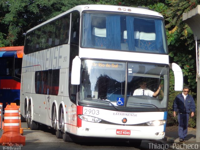 Auto Viação Catarinense 2903 na cidade de São Paulo, São Paulo, Brasil, por Thiago  Pacheco. ID da foto: 4173874.