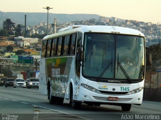 Viação Triunfo 1145 na cidade de Belo Horizonte, Minas Gerais, Brasil, por Adão Raimundo Marcelino. Número da foto: #4174256.
