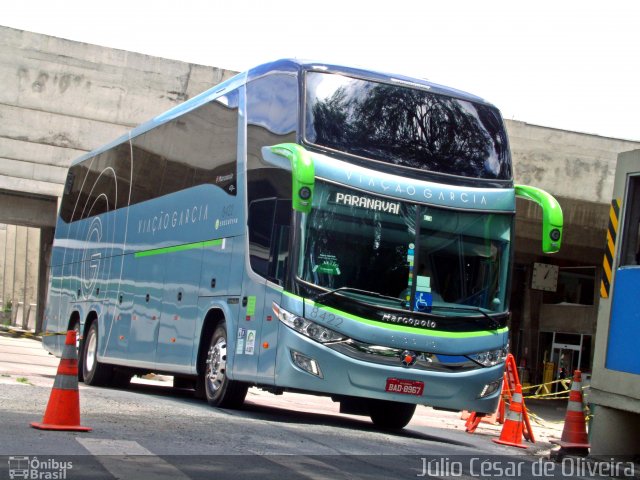 Viação Garcia 8422 na cidade de Curitiba, Paraná, Brasil, por Júlio César de Oliveira. ID da foto: 4176720.