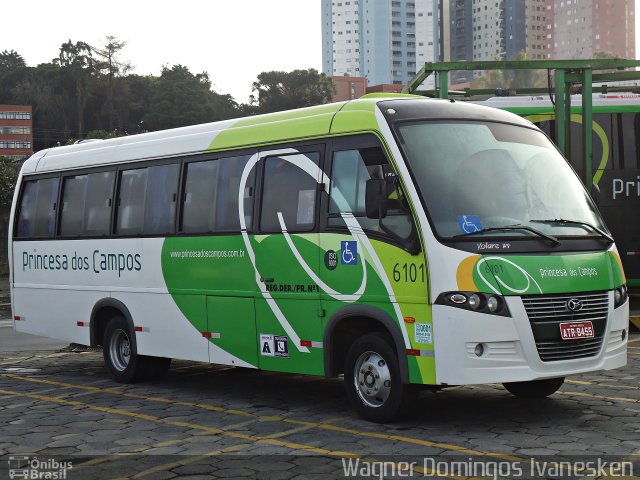 Expresso Princesa dos Campos 6101 na cidade de Curitiba, Paraná, Brasil, por Wagner Domingos Ivanesken. ID da foto: 4175449.