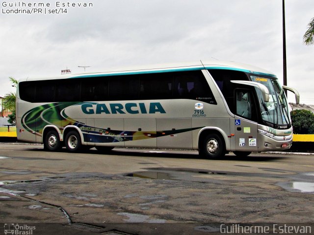 Viação Garcia 7916 na cidade de Londrina, Paraná, Brasil, por Guilherme Estevan. ID da foto: 4175622.