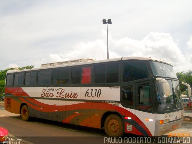 Expresso São Luiz 6330 na cidade de Goiânia, Goiás, Brasil, por Paulo Roberto de Morais Amorim. Número da foto: #4178792.