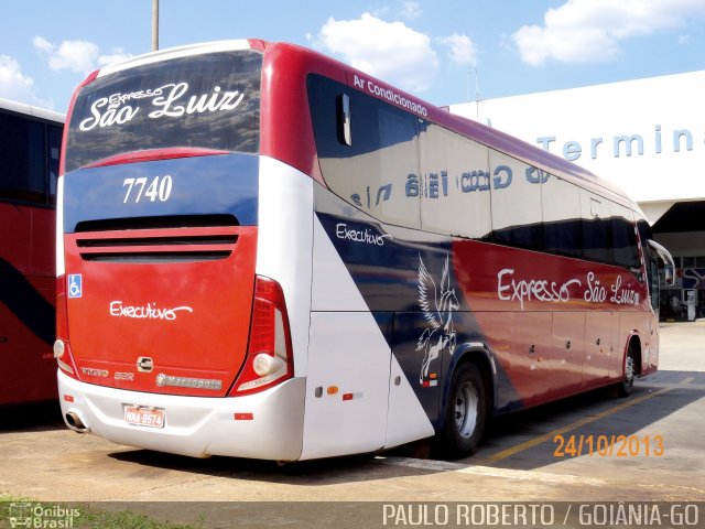 Expresso São Luiz 7740 na cidade de Goiânia, Goiás, Brasil, por Paulo Roberto de Morais Amorim. Número da foto: #4178666.