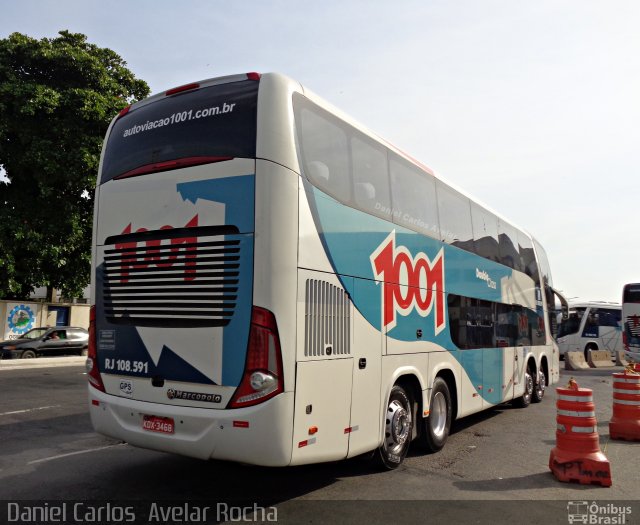 Auto Viação 1001 RJ 108.591 na cidade de Rio de Janeiro, Rio de Janeiro, Brasil, por Daniel Carlos  Avelar Rocha. ID da foto: 4179078.