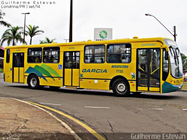 Viação Garcia 7725 na cidade de Londrina, Paraná, Brasil, por Guilherme Estevan. Número da foto: #4178892.