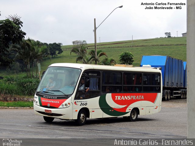 Transprata Turismo 260 na cidade de João Monlevade, Minas Gerais, Brasil, por Antonio Carlos Fernandes. ID da foto: 4178521.