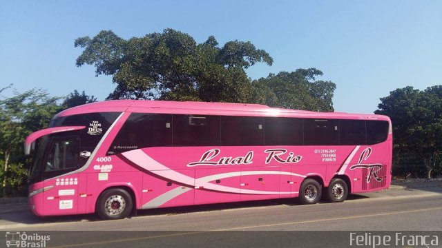 Lual Rio Turismo e Fretamento 4000  na cidade de Rio de Janeiro, Rio de Janeiro, Brasil, por Felipe França. ID da foto: 4177352.