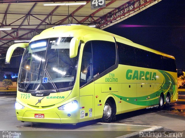Viação Garcia 7759 na cidade de Londrina, Paraná, Brasil, por Rodrigo S. G Busólogo do Brasil. Número da foto: #4247336.