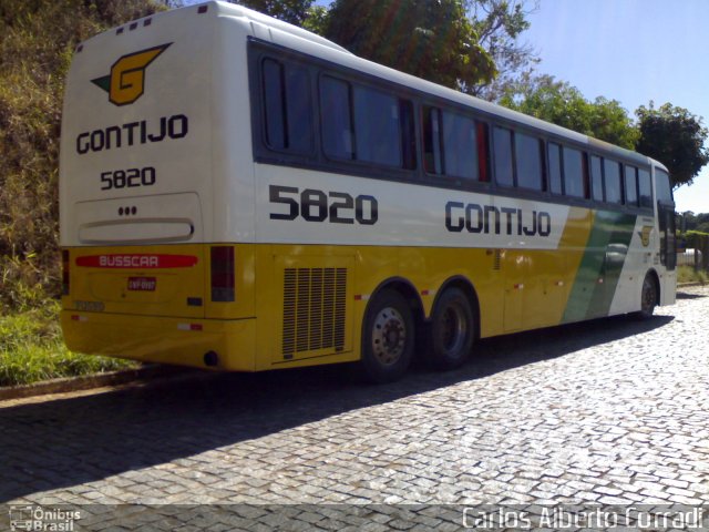 Empresa Gontijo de Transportes 5820 na cidade de João Monlevade, Minas Gerais, Brasil, por Carlos Alberto Corradi. ID da foto: 4247308.