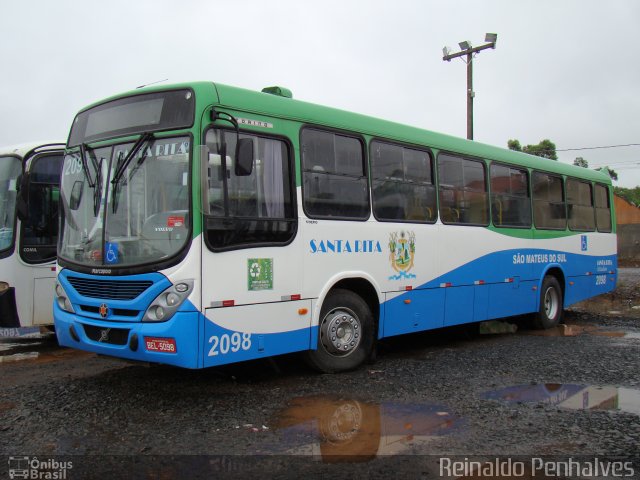 Santa Rita Transportes 2098 na cidade de São Mateus do Sul, Paraná, Brasil, por Reinaldo Penha. Número da foto: #4248522.