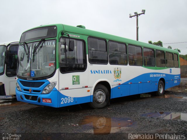 Santa Rita Transportes 2098 na cidade de São Mateus do Sul, Paraná, Brasil, por Reinaldo Penha. ID da foto: 4248522.