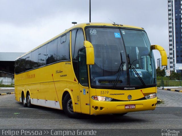 Viação Itapemirim 5519 na cidade de Campina Grande, Paraíba, Brasil, por Felipe Pessoa de Albuquerque. ID da foto: 4252375.