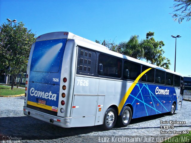 Viação Cometa 7626 na cidade de Juiz de Fora, Minas Gerais, Brasil, por Luiz Krolman. ID da foto: 4251540.