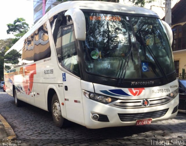 Viação Teresópolis RJ 203.059 na cidade de Nova Friburgo, Rio de Janeiro, Brasil, por Thiago Silva. Número da foto: #4254079.
