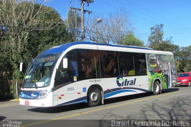 Citral Transporte e Turismo 3503 na cidade de Gramado, Rio Grande do Sul, Brasil, por Daniel Espindola Dorneles. ID da foto: 4253780.