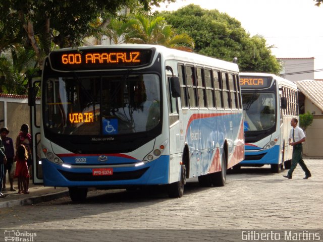 Expresso Aracruz 9030 na cidade de Aracruz, Espírito Santo, Brasil, por Gilberto Martins. ID da foto: 4256262.