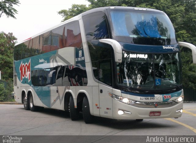 Auto Viação 1001 RJ 108.590 na cidade de São Paulo, São Paulo, Brasil, por André Lourenço de Freitas. Número da foto: #4254951.