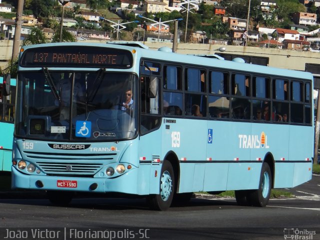 Transol Transportes Coletivos 159 na cidade de Florianópolis, Santa Catarina, Brasil, por João Victor. ID da foto: 4255513.