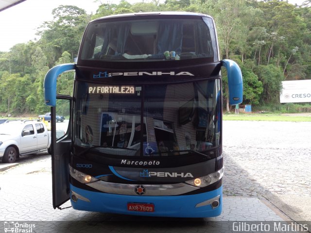 Empresa de Ônibus Nossa Senhora da Penha 53080 na cidade de Manhuaçu, Minas Gerais, Brasil, por Gilberto Martins. Número da foto: #4258917.