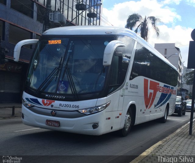 Viação Teresópolis RJ 203.056 na cidade de Nova Friburgo, Rio de Janeiro, Brasil, por Thiago Silva. Número da foto: #4261167.