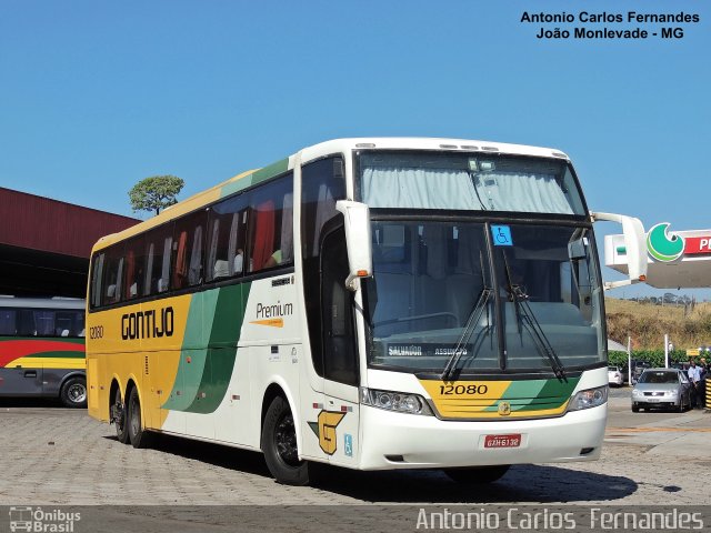 Empresa Gontijo de Transportes 12080 na cidade de João Monlevade, Minas Gerais, Brasil, por Antonio Carlos Fernandes. Número da foto: #4260017.