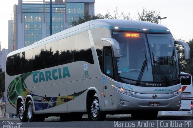 Viação Garcia 7856 na cidade de Curitiba, Paraná, Brasil, por Marcos André. ID da foto: 4261073.