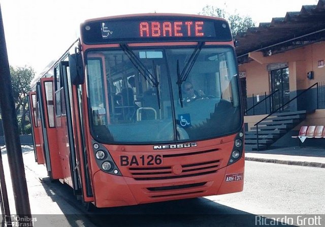 Transporte Coletivo Glória BA126 na cidade de Curitiba, Paraná, Brasil, por Ricardo Grott. ID da foto: 4262401.