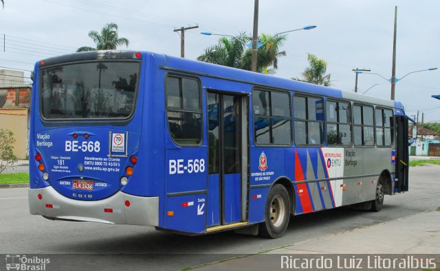 Viação Bertioga BE-568 na cidade de Bertioga, São Paulo, Brasil, por Ricardo Luiz. Número da foto: #4265683.