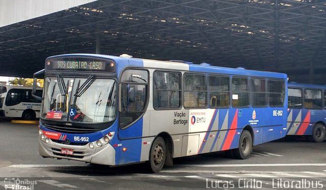 Viação Bertioga BE-952 na cidade de Guarujá, São Paulo, Brasil, por Lucas Cirilo. Número da foto: #4265325.