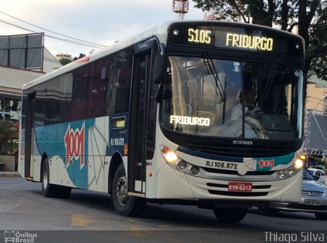 Auto Viação 1001 RJ 108.872 na cidade de Nova Friburgo, Rio de Janeiro, Brasil, por Thiago Silva. ID da foto: 4265575.