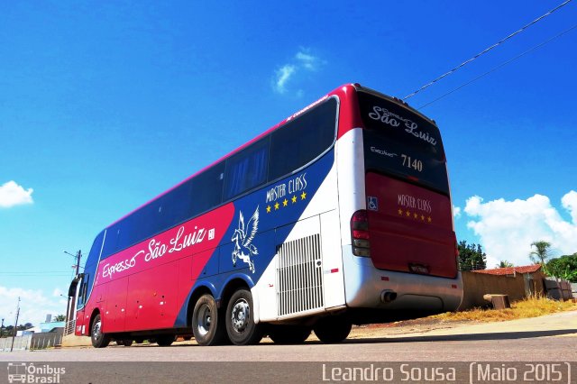 Expresso São Luiz 7140 na cidade de Indiara, Goiás, Brasil, por [Leandro Sousa]. Número da foto: #4267628.