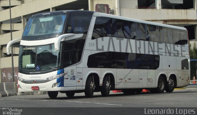 Auto Viação Catarinense 3519 na cidade de Rio de Janeiro, Rio de Janeiro, Brasil, por Leonardo Lopes. Número da foto: #4267821.