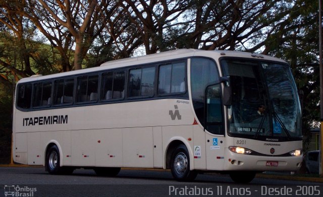 Viação Itapemirim 8201 na cidade de São Paulo, São Paulo, Brasil, por Cristiano Soares da Silva. ID da foto: 4266109.