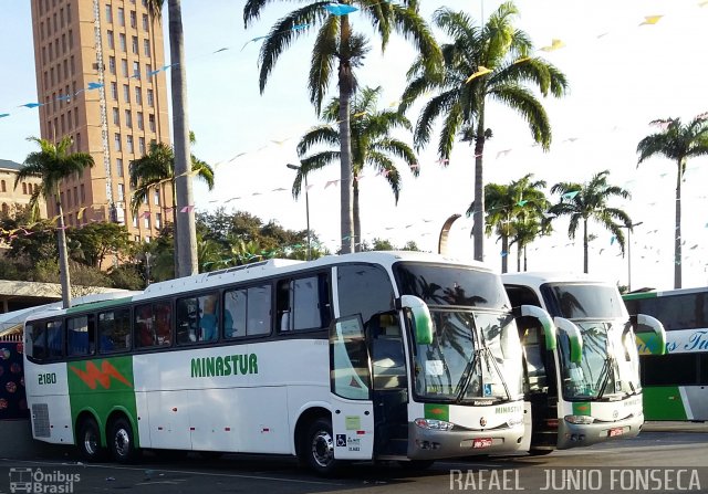 MinasSul - Minastur - Viação Minas Tour 2180 na cidade de Aparecida, São Paulo, Brasil, por RAFAEL  JUNIO FONSECA. ID da foto: 4270250.