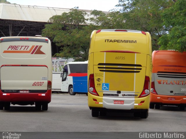 Viação Itapemirim 60735 na cidade de Vitória, Espírito Santo, Brasil, por Gilberto Martins. ID da foto: 4269986.