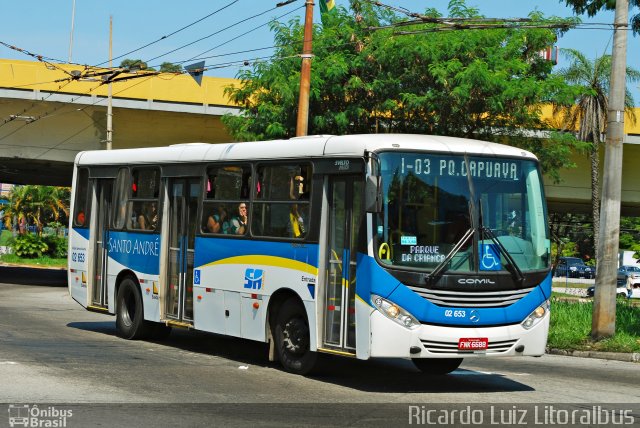 Viação Vaz 02 653 na cidade de Santo André, São Paulo, Brasil, por Ricardo Luiz. Número da foto: #4271841.