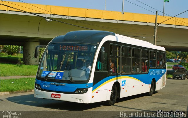 ETURSA - Emp. de Transp. Urbano e Rodoviário de Santo André 04 492 na cidade de Santo André, São Paulo, Brasil, por Ricardo Luiz. ID da foto: 4271860.