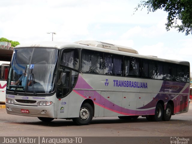 Transbrasiliana Transportes e Turismo 50059 na cidade de Araguaína, Tocantins, Brasil, por João Victor. ID da foto: 4271987.