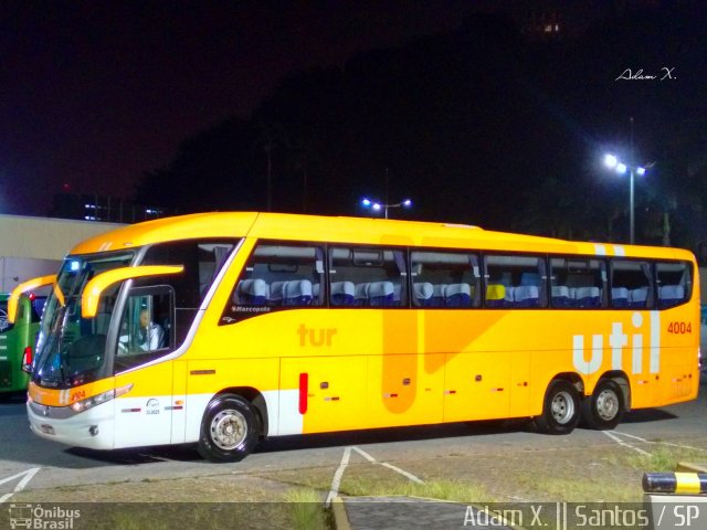 UTIL - União Transporte Interestadual de Luxo 4004 na cidade de Santos, São Paulo, Brasil, por Adam Xavier Rodrigues Lima. Número da foto: #4272386.