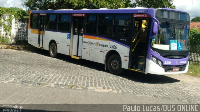 Mobibrasil São Lourenço >>> Mobi-PE 2.636 na cidade de Recife, Pernambuco, Brasil, por Paulo Lucas. ID da foto: 4275694.