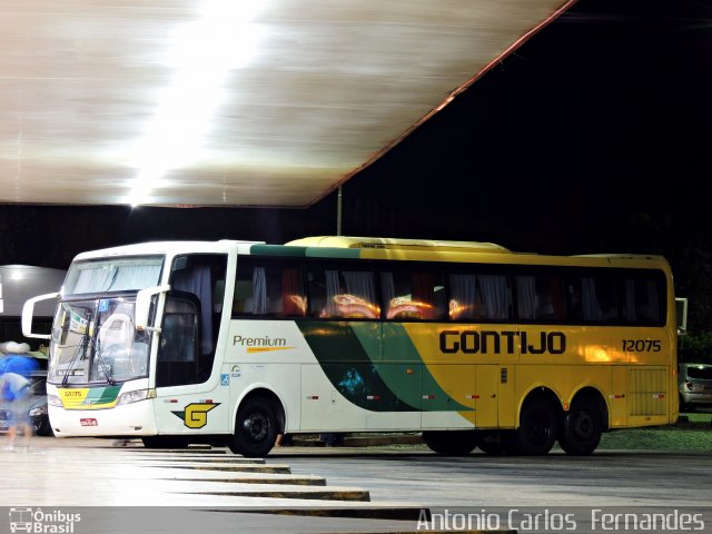 Empresa Gontijo de Transportes 12075 na cidade de João Monlevade, Minas Gerais, Brasil, por Antonio Carlos Fernandes. ID da foto: 4276723.