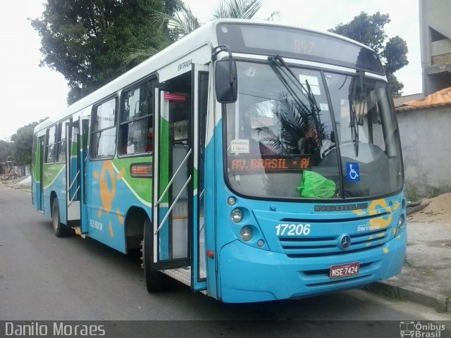 Serramar Transporte Coletivo 17206 na cidade de Serra, Espírito Santo, Brasil, por Danilo Moraes. Número da foto: #4279070.