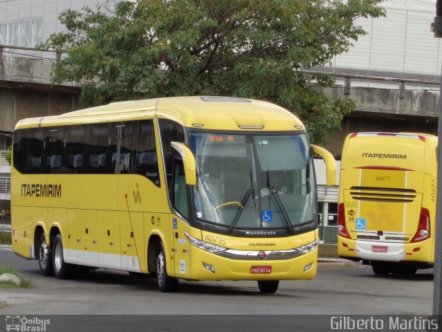 Viação Itapemirim 60735 na cidade de Vitória, Espírito Santo, Brasil, por Gilberto Martins. ID da foto: 4279910.