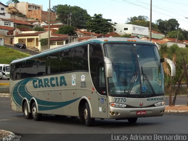 Viação Garcia 7770 na cidade de Bauru, São Paulo, Brasil, por Lucas Adriano Bernardino. Número da foto: #4280140.