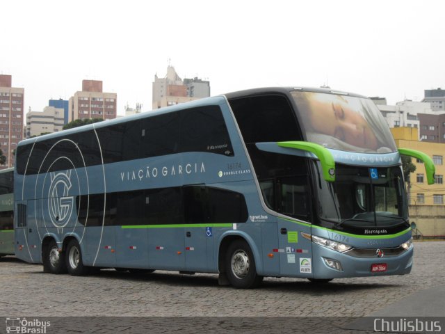 Viação Garcia 16174 na cidade de Curitiba, Paraná, Brasil, por Paulo Roberto Chulis. Número da foto: #4281666.